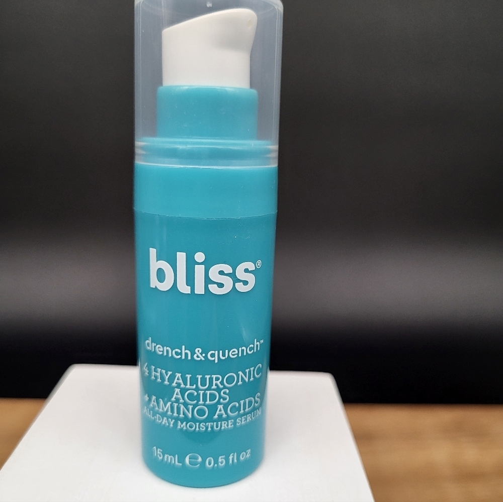 Bliss Drench & Quench 4 Hyaluronic Acids + Amino Acids Moisture Serum, 15ml, New